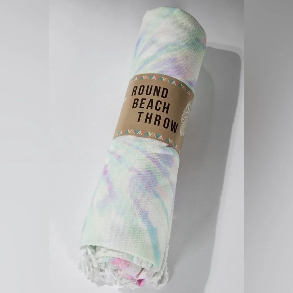 Ruggine Tye-Dye Round Beach Fringe Soft Towel